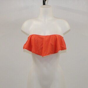 Raisins Flounce Strapless  Bikini Top